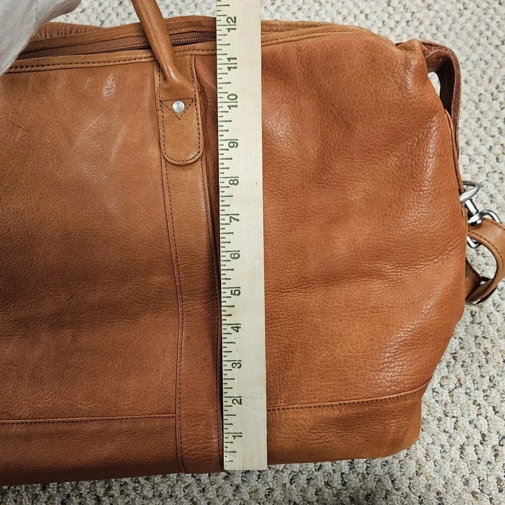 Promotional Canyon‎ Outback Leather Goods Golden Brown Leather Dufflel Travel